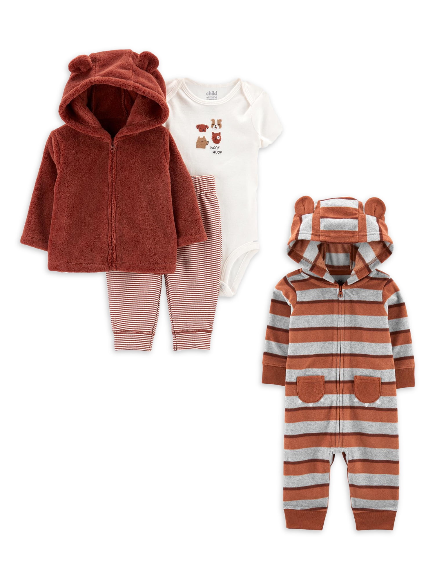 Carter's Child of Mine Baby Boy Cardigan Outfit and Jumpsuit Set, 4-Piece,  Sizes 0-24M 