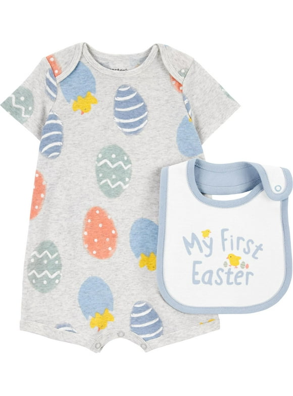Baby Boy Easter Romper, 2-Piece, Sizes Newborn-12 Months