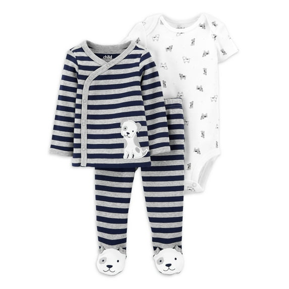 Carter's Child of Mine Baby Boy Footed Outfit Set, 3-Piece, Sizes Preemie-6/9 Months