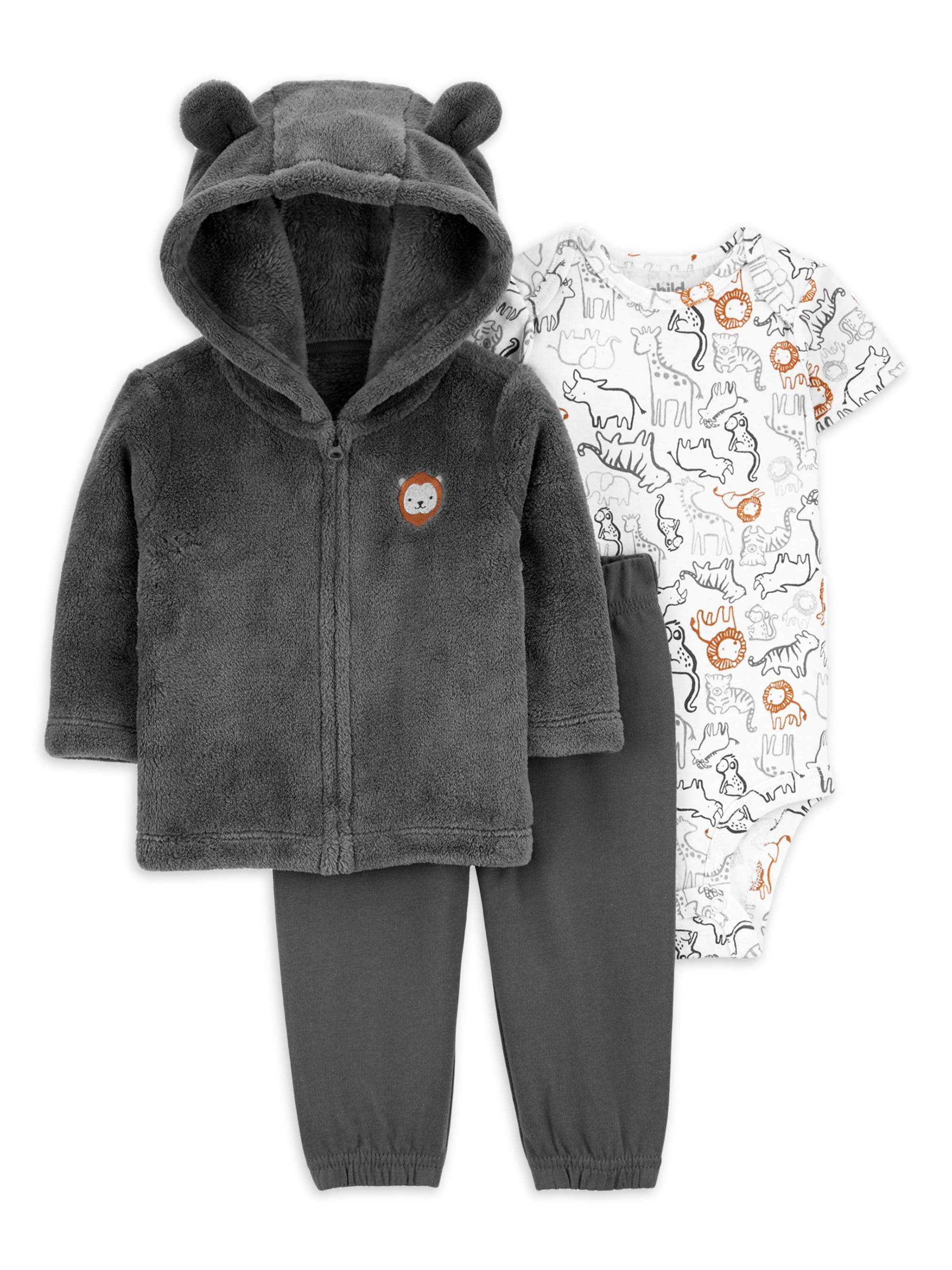 Carter's Child of Mine Baby Boy Hooded Cardigan and French Terry Pant