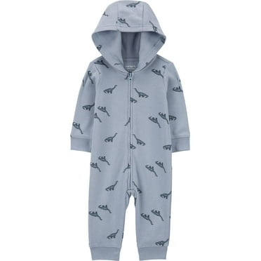 Carter's Child of Mine Baby Boy Hooded Jumpsuit, One-Piece, Sizes 0/3-24 Months