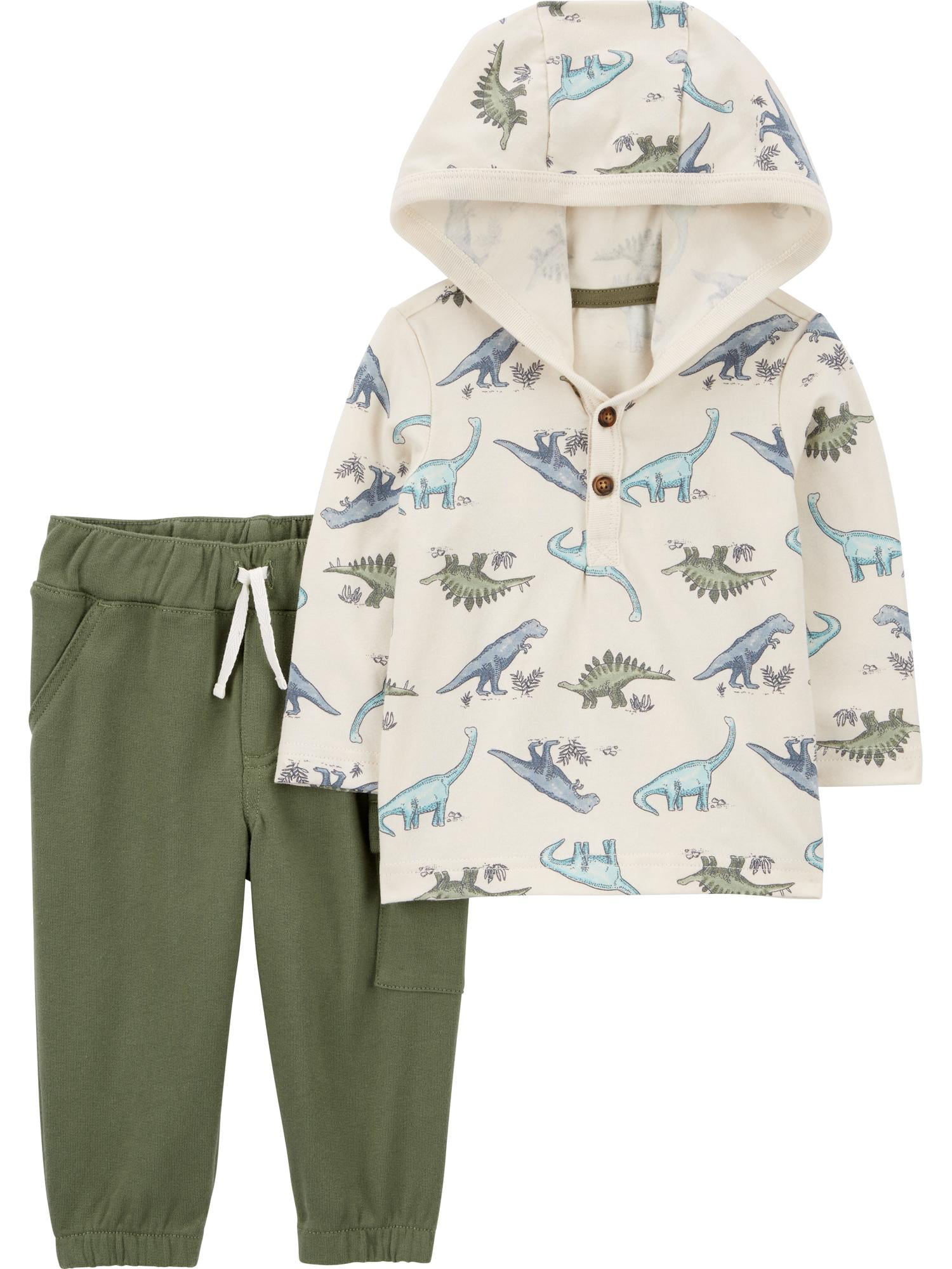 Baby Boy Hooded Outfit Set, 2-Piece, Sizes 0/3-24M