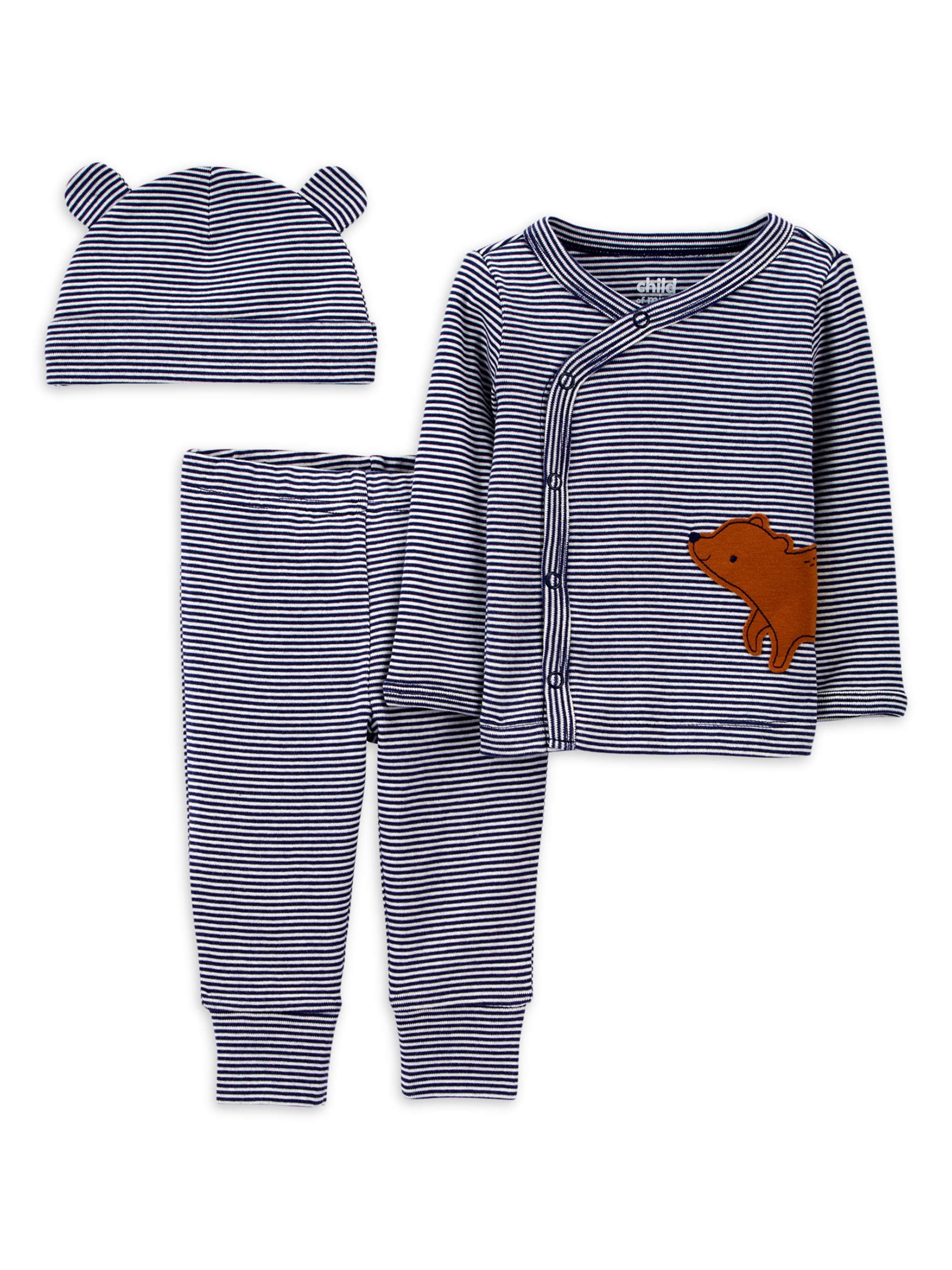 10-Piece Baby Boys Bear Onesies® Bodysuits, Pants, and Caps Set