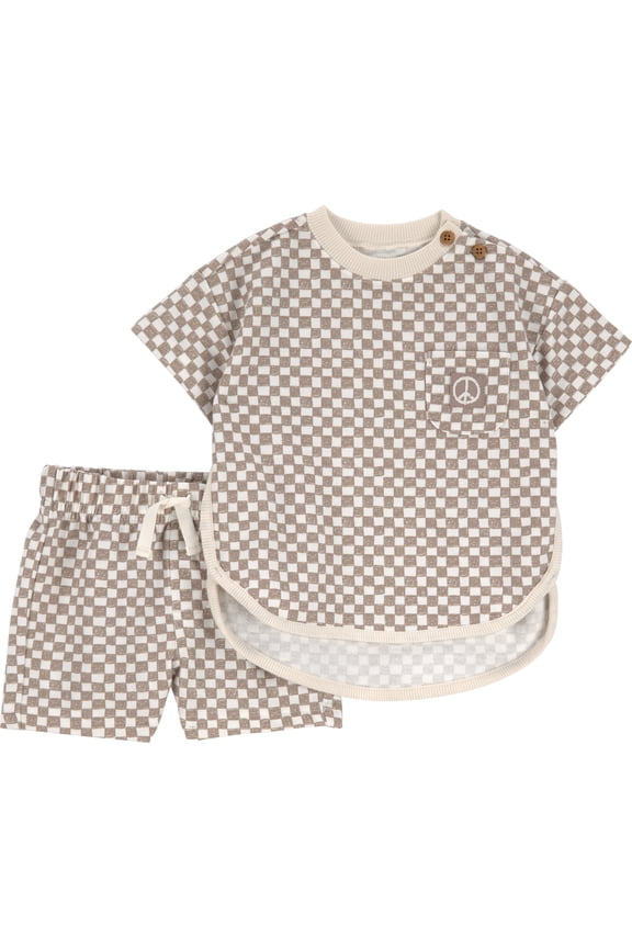 Baby Boy Outfit Set, 2-Piece Sizes 0/3-12 Months