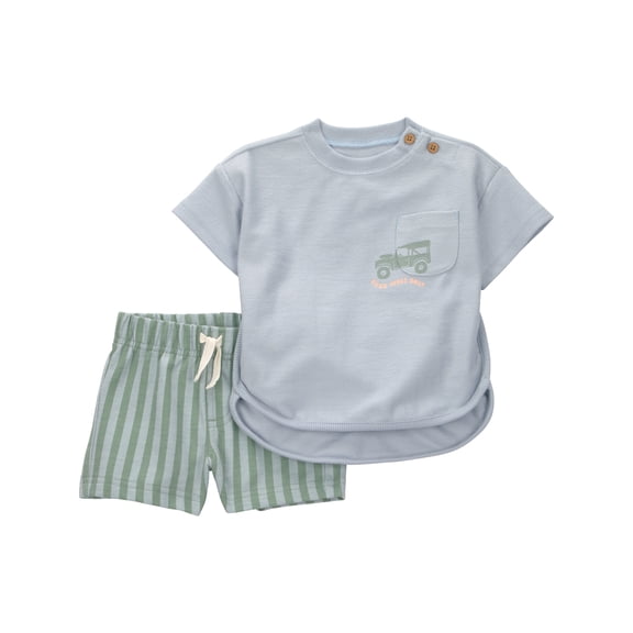 Carter's Child of Mine Baby Boy Outfit Set, 2-Piece Sizes 0/3-12 Months