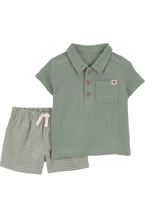 Baby Boy Outfit Set, 2-Piece, Sizes 0/3-24 Months