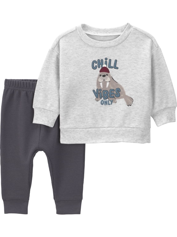 Baby Boy Outfit Set, 2-Piece, Sizes 0/3-24 Months