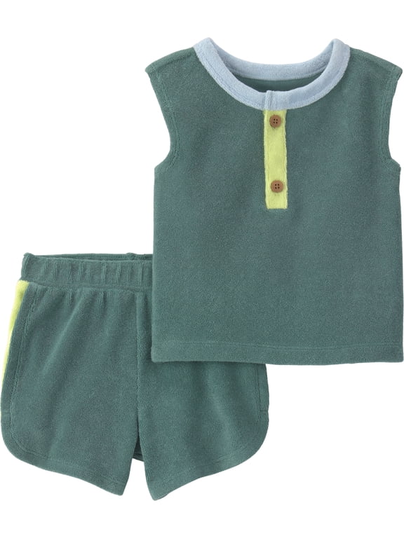 Baby Boy Outfit Set, 2-Piece, Sizes 0/3-24 Months