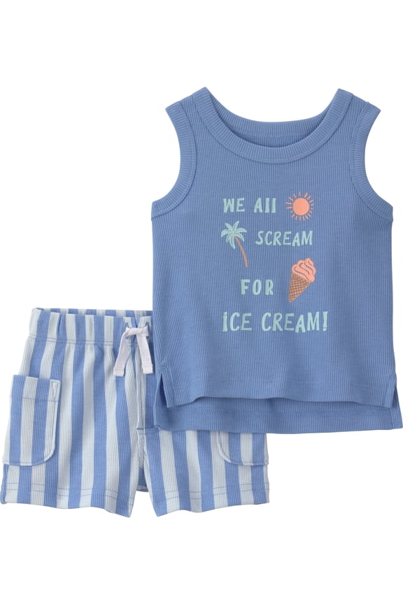Baby Boy Outfit Set, 2-Piece, Sizes 0/3-24 Months