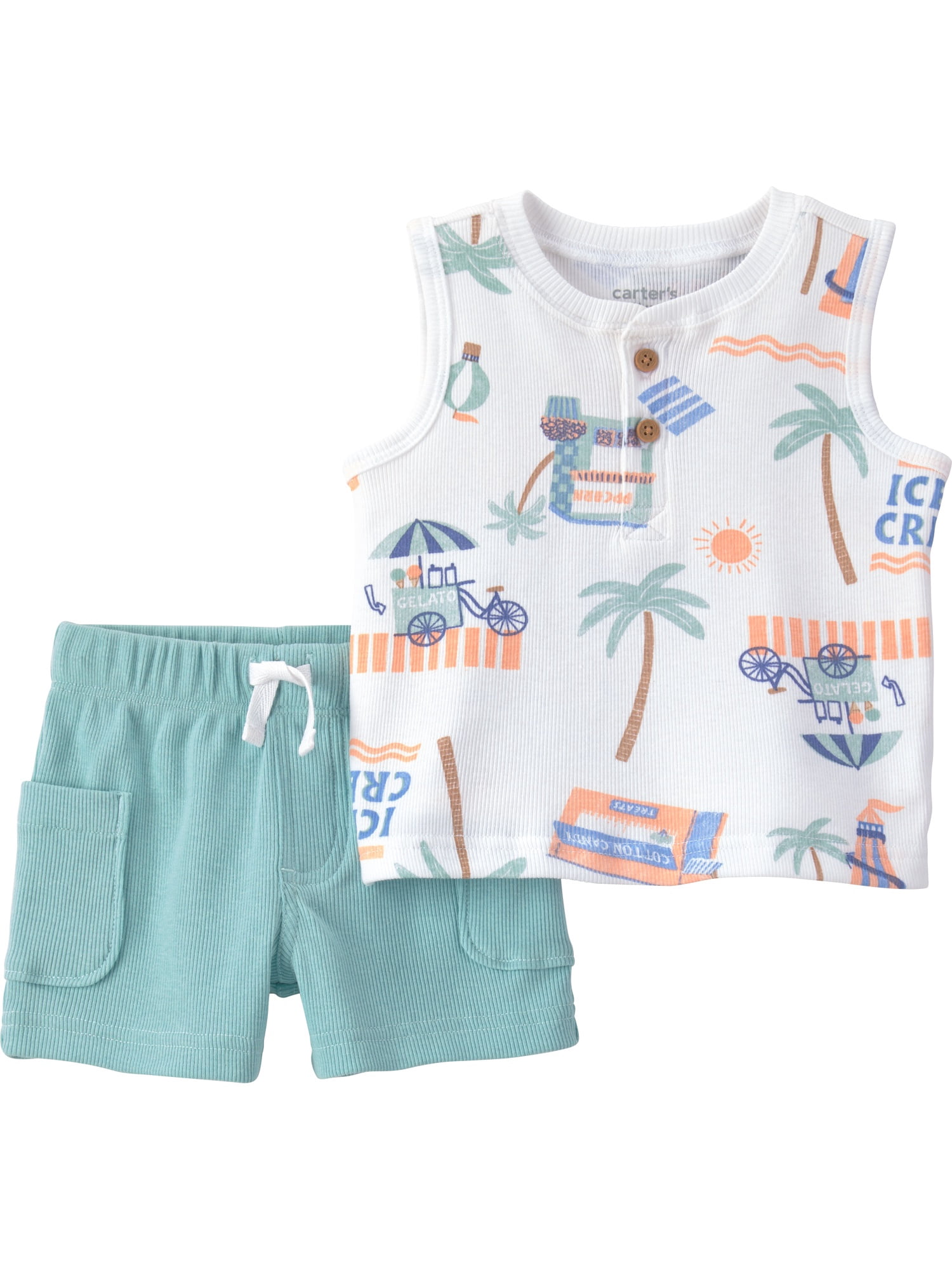 Baby Boy Outfit Set, 2-Piece, Sizes 0/3-24 Months