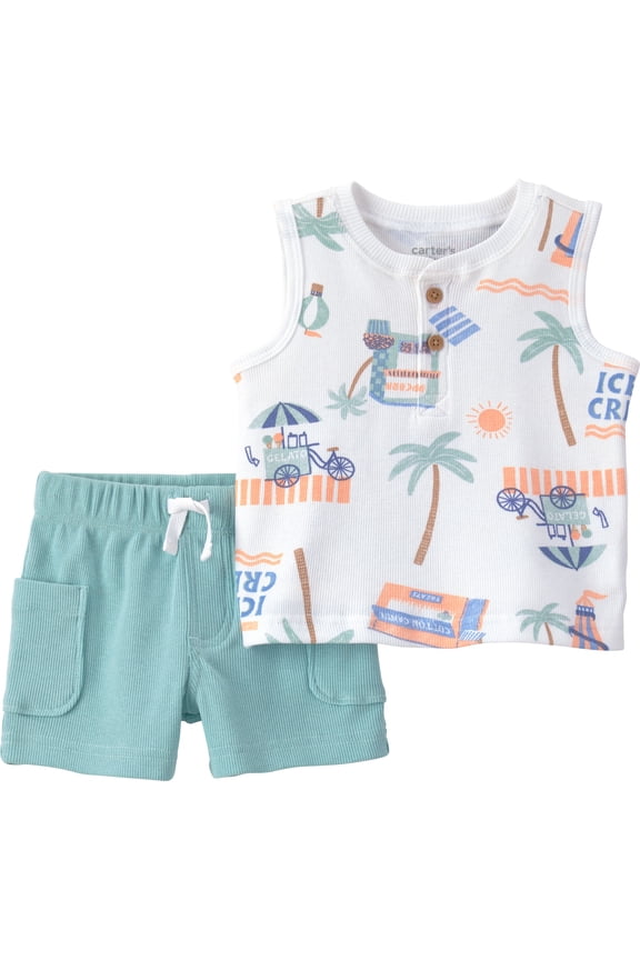 Baby Boy Outfit Set, 2-Piece, Sizes 0/3-24 Months