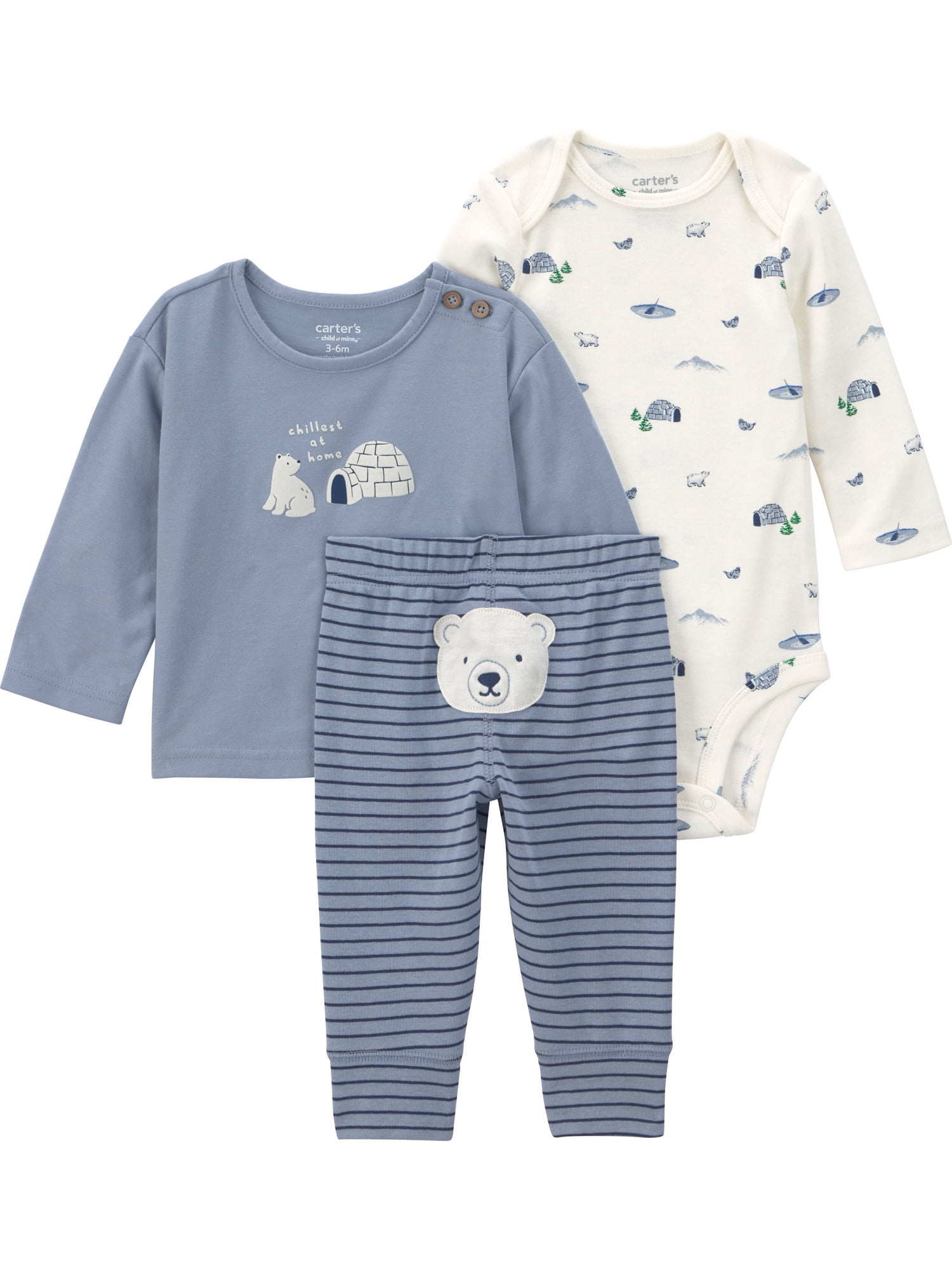 Carter's Child of Mine Baby Boy Outfit Set, 3-Piece, Sizes 0-24 Months