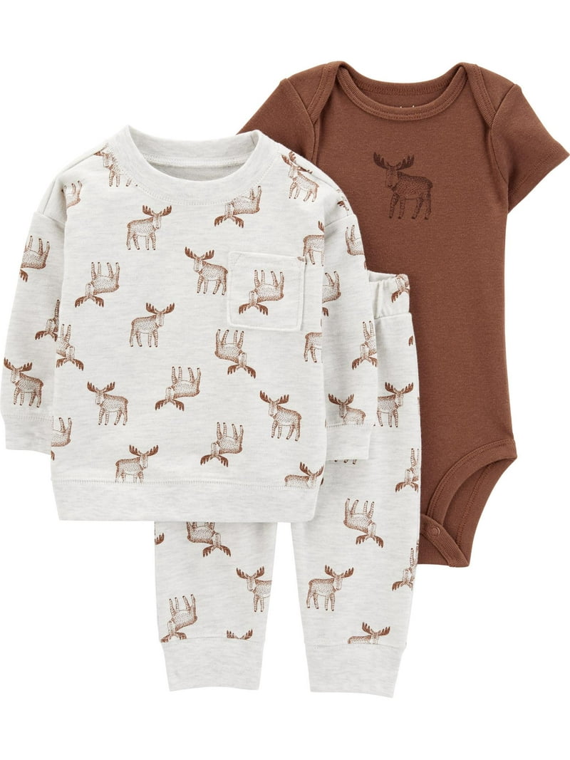 Carters Child of Mine Baby Boy 3-Piece Sweatsuit Set
