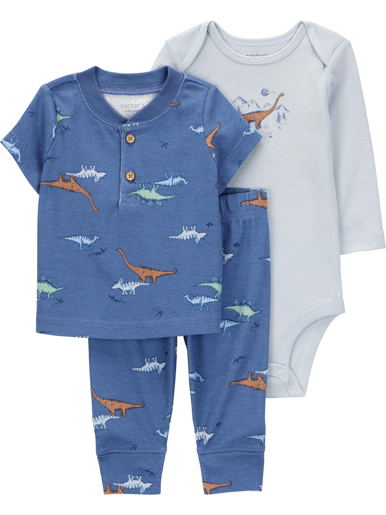 Carter's Child of Mine Baby and Toddler Boy Outfit Set, 3-Piece, Sizes 0/3-24 Months