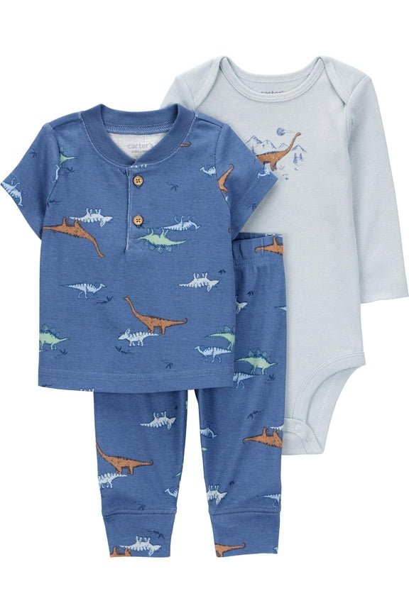 Baby and Toddler Boy Outfit Set, 3-Piece, Sizes 0/3-24 Months