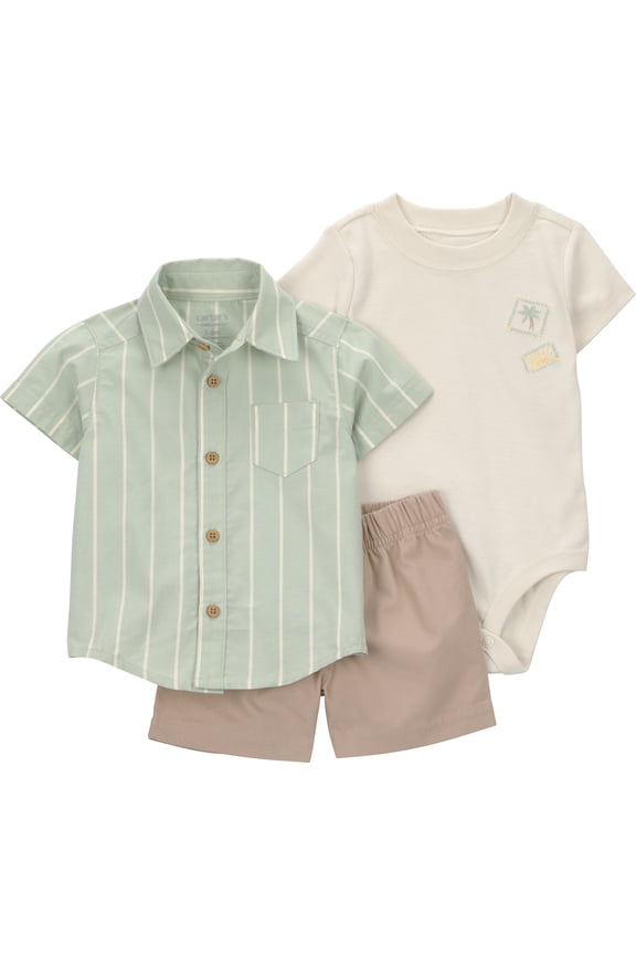 Baby Boy Outfit Set, 3-Piece, Sizes 0/3-24 Months