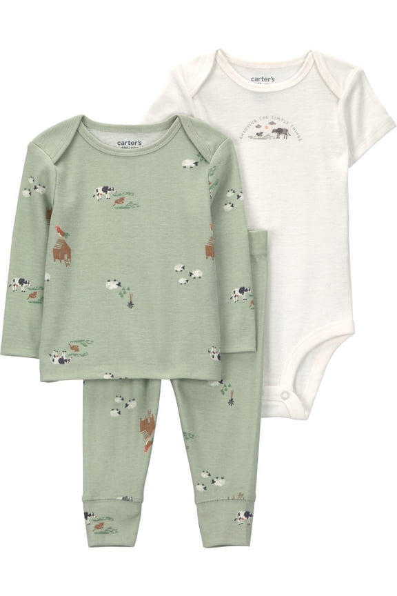 Baby Boy Outfit Set, 3-Piece, Sizes 0/3-24 Months