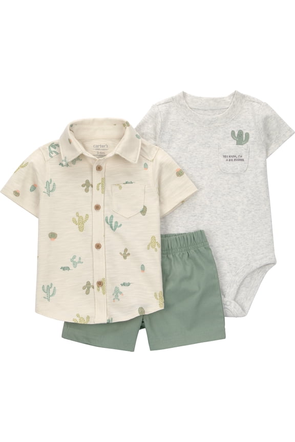Baby Boy Outfit Set, 3-Piece, Sizes 0/3-24 Months