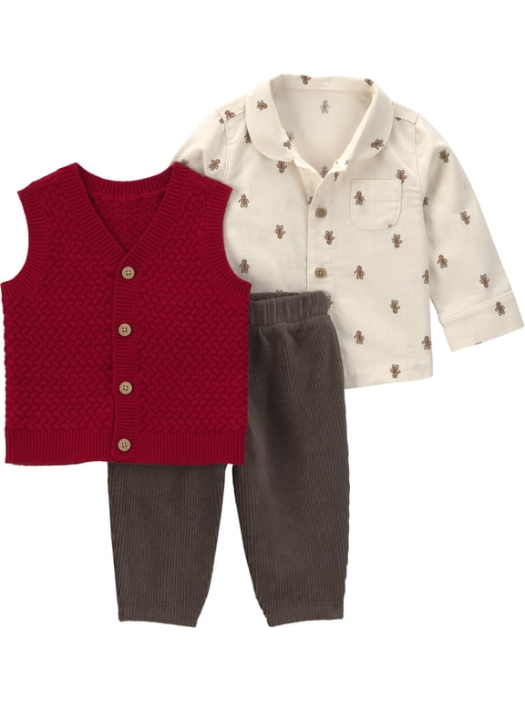 Baby Boy Outfit Set, 3-Piece, Sizes 0/3-24 Months