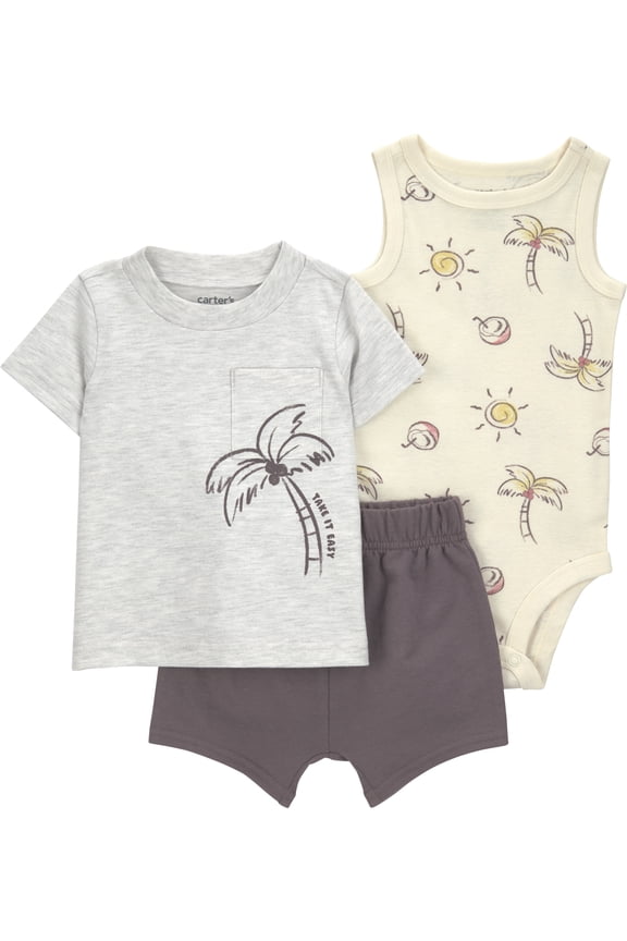 Baby Boy Outfit Set, 3-Piece, Sizes 0/3-24 Months