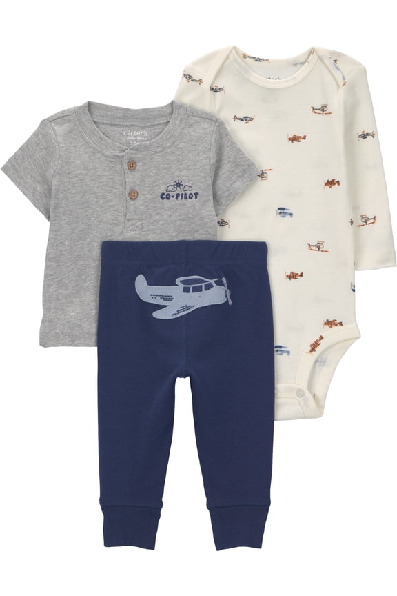 Baby Boy Outfit Set, 3-Piece, Sizes 0/3-24 Months