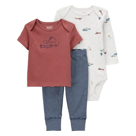 Carter's Child of Mine Baby and Toddler Boy Outfit Set, 3-Piece, Sizes 0/3-24 Months