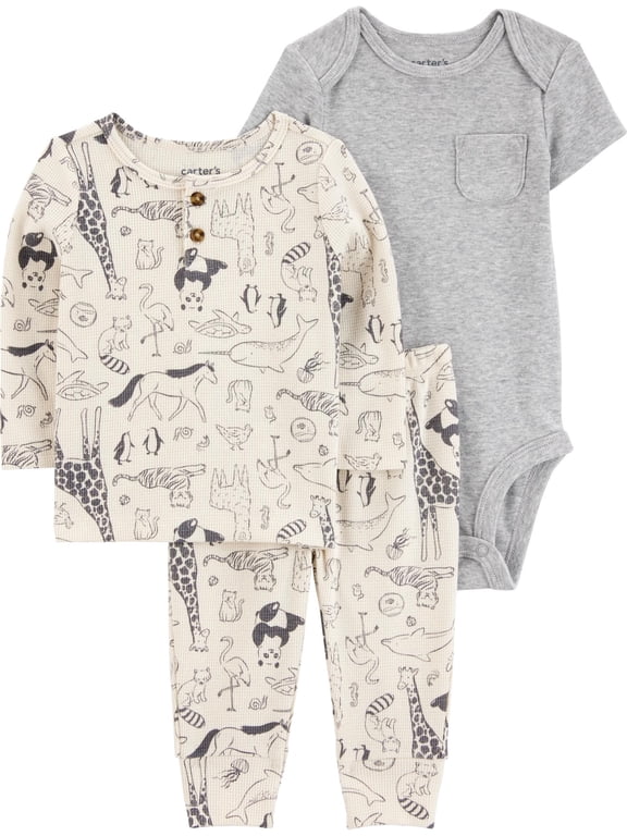 Baby Boy Outfit Set, 3-Piece, Sizes Newborn-12 Months