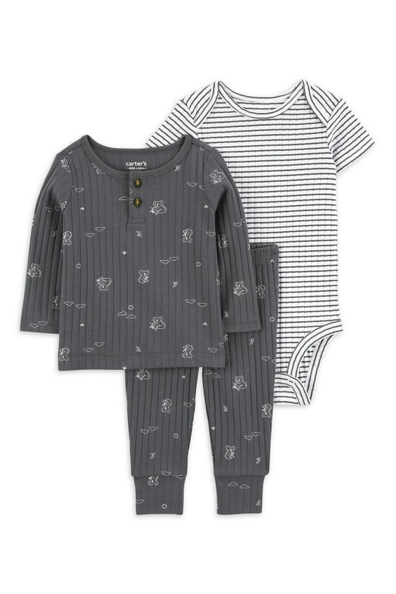 Baby Boy Outfit Set, 3-Piece, Sizes Preemie-6/9 Months