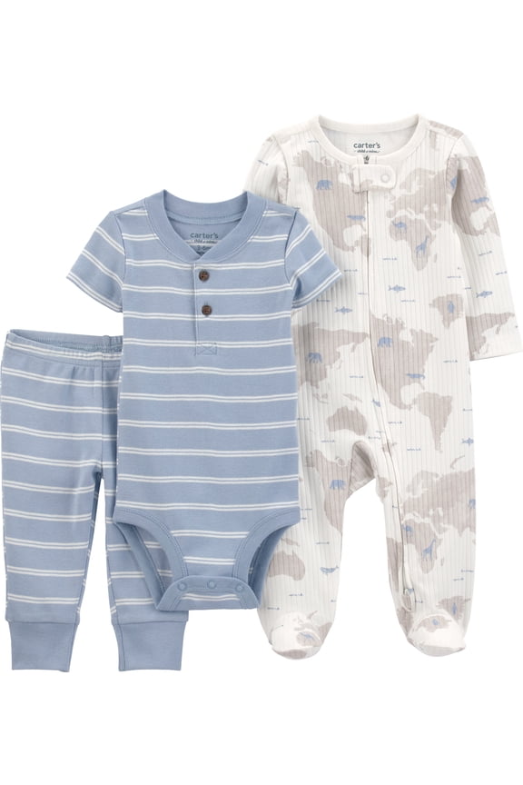 Baby Boy Outfit Set, 3-Piece, Sizes Preemie-6/9 Months