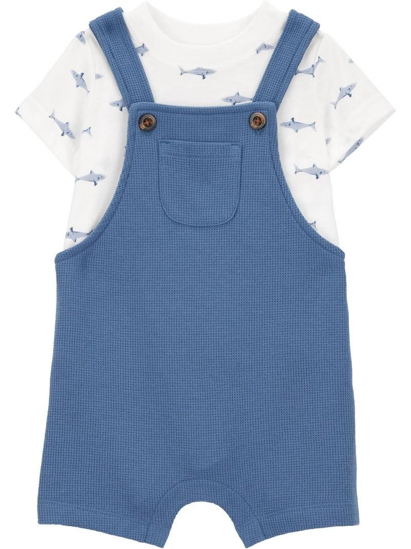 Carters Baby Boy Overalls Shark Print Sizes 0/3-24 Months