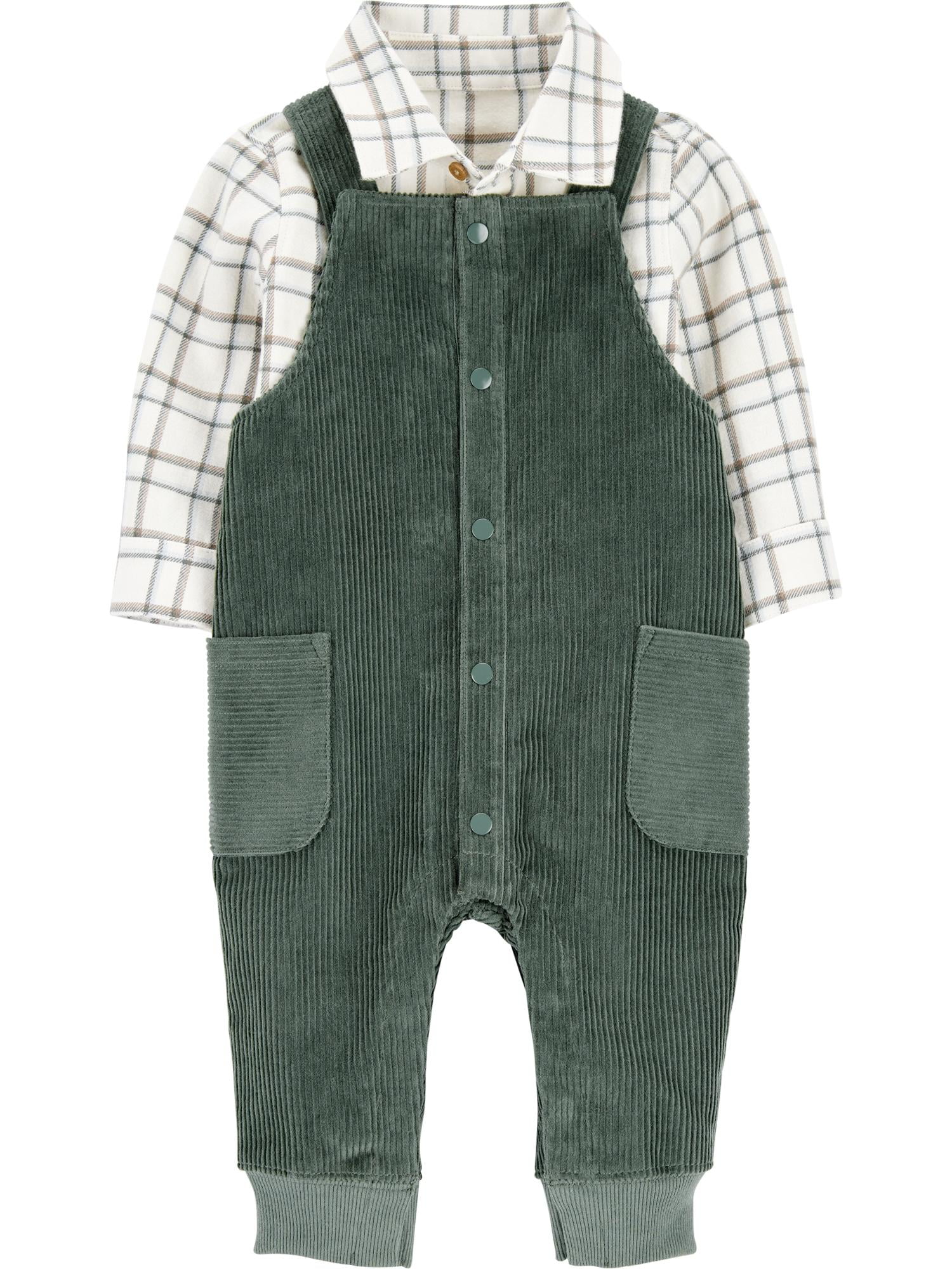 Carter's Child of Mine Baby Boy Overalls Set, 2-Piece, Sizes 0/3