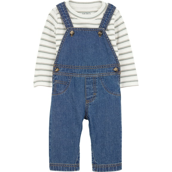 Carter's Child of Mine Baby and Toddler Boy Overalls Set, 2-Piece, Sizes 0/3-24 Months