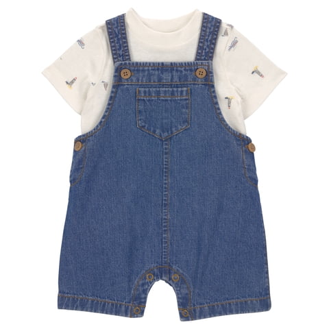 Baby Boy Overalls Set, 2-Piece, Sizes 0/3-24 Months