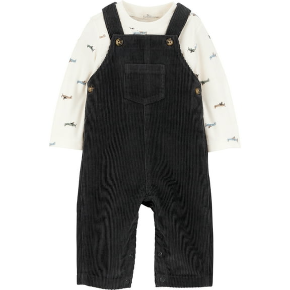 Carter's Child of Mine Baby and Toddler Boy Overalls Set, 2-Piece, Sizes 0/3-24 Months