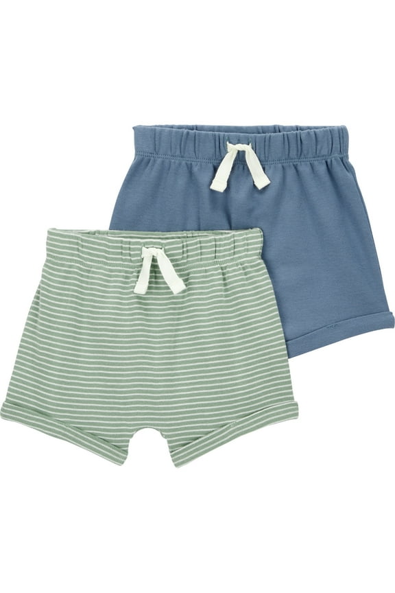 Baby Boy Shorts, 2-Pack, Sizes Newborn-18 Months