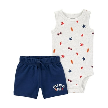 Carter's Child of Mine Baby Boy Patriotic Outfit Set, 2-Piece, Sizes Newborn-12 Months