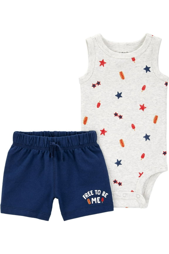 Baby Boy Patriotic Outfit Set, 2-Piece, Sizes Newborn-12 Months