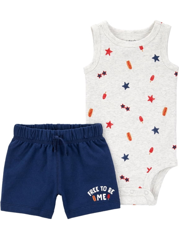 Baby Boy Patriotic Outfit Set, 2-Piece, Sizes Newborn-12 Months