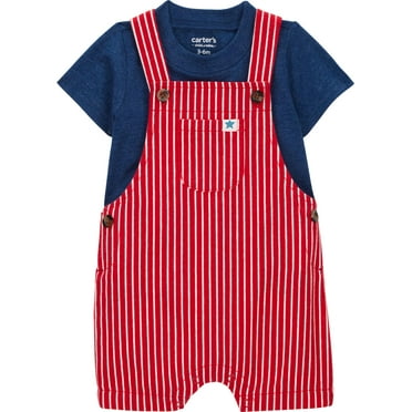 Carter's Child of Mine Baby Boy Patriotic Overalls, 2-Piece, Sizes Newborn-12 Months