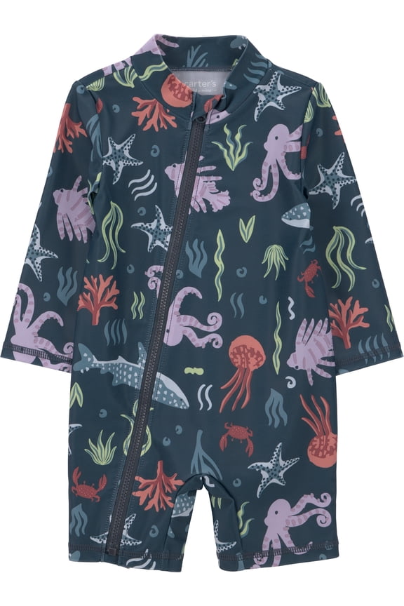 Baby Rash Guard Swimsuit, One-Piece, Sizes 0/3-18 Months