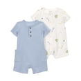 thumbnail image 1 of Carter's Child of Mine Baby Boy Romper, 2-Pack, Sizes 0/3-24 Months, 1 of 5