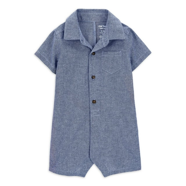 Carter's Child of Mine Baby Boy Romper, One-Piece, Sizes 0/3-12 Months