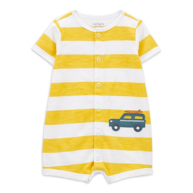 Carter's yellow romper hot sale