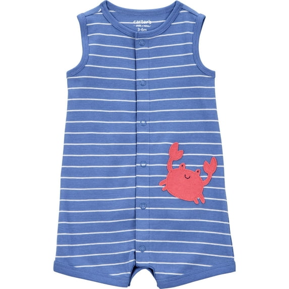 Carter's Child of Mine Baby Boy Romper, One-Piece, Sizes 0/3-24 Months