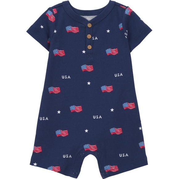Carter's Child of Mine Patriotic Baby Boy Romper, Sizes Preemie-12 Months