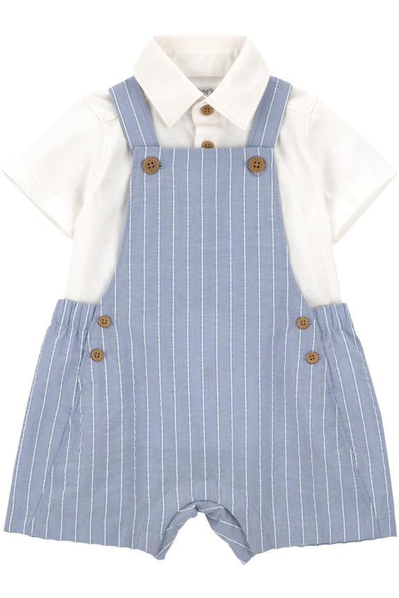 Baby Boy SHortall Set, 2-Piece, Sizes 0/3-24 Months