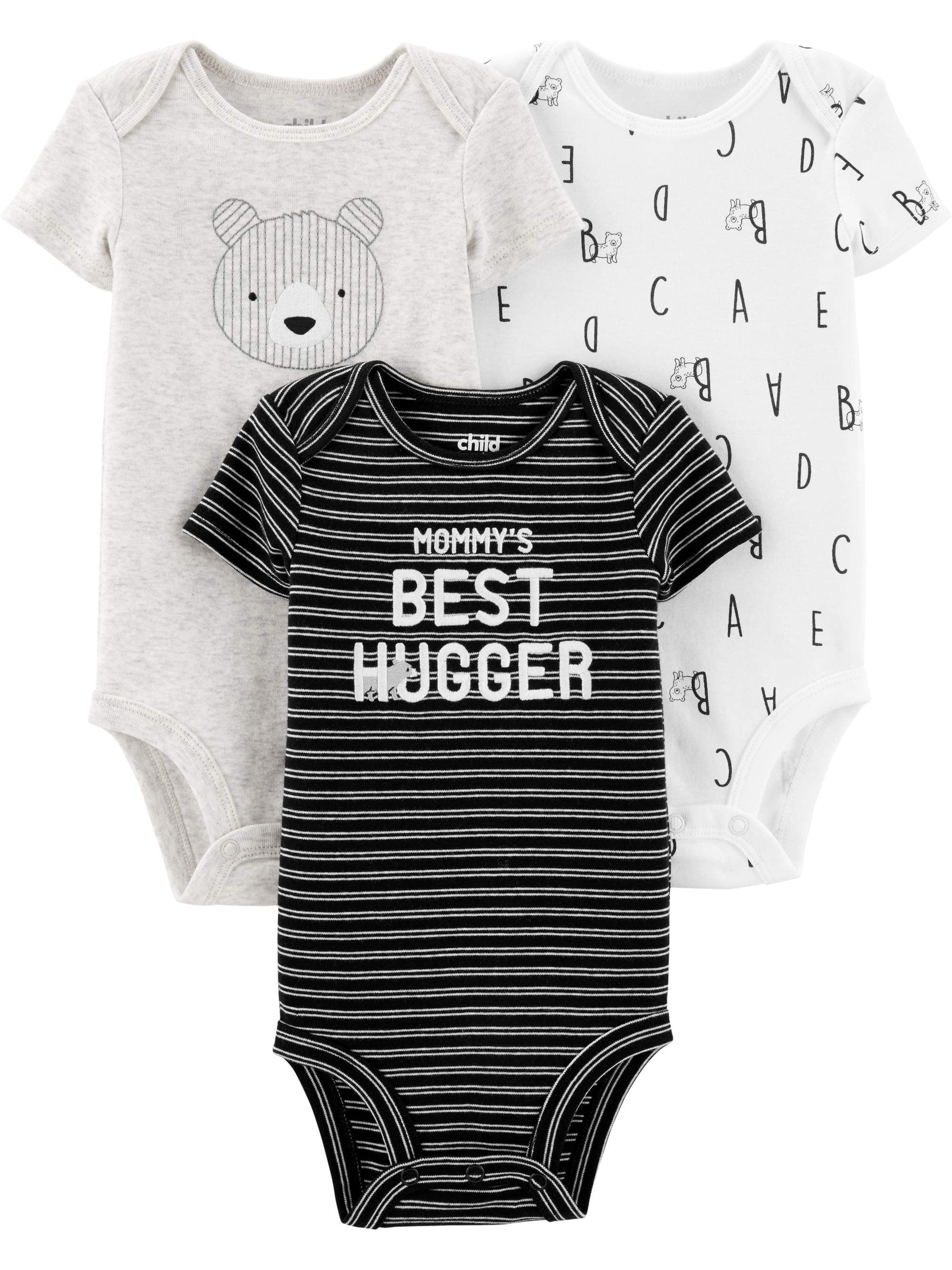 Carter's Child of Mine Baby Boy Bodysuit, 3-Pack, Sizes Preemie-18M 