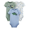 thumbnail image 1 of Carter's Child of Mine Baby Boy Short Sleeve Bodysuits, 3-Pack, 1 of 5