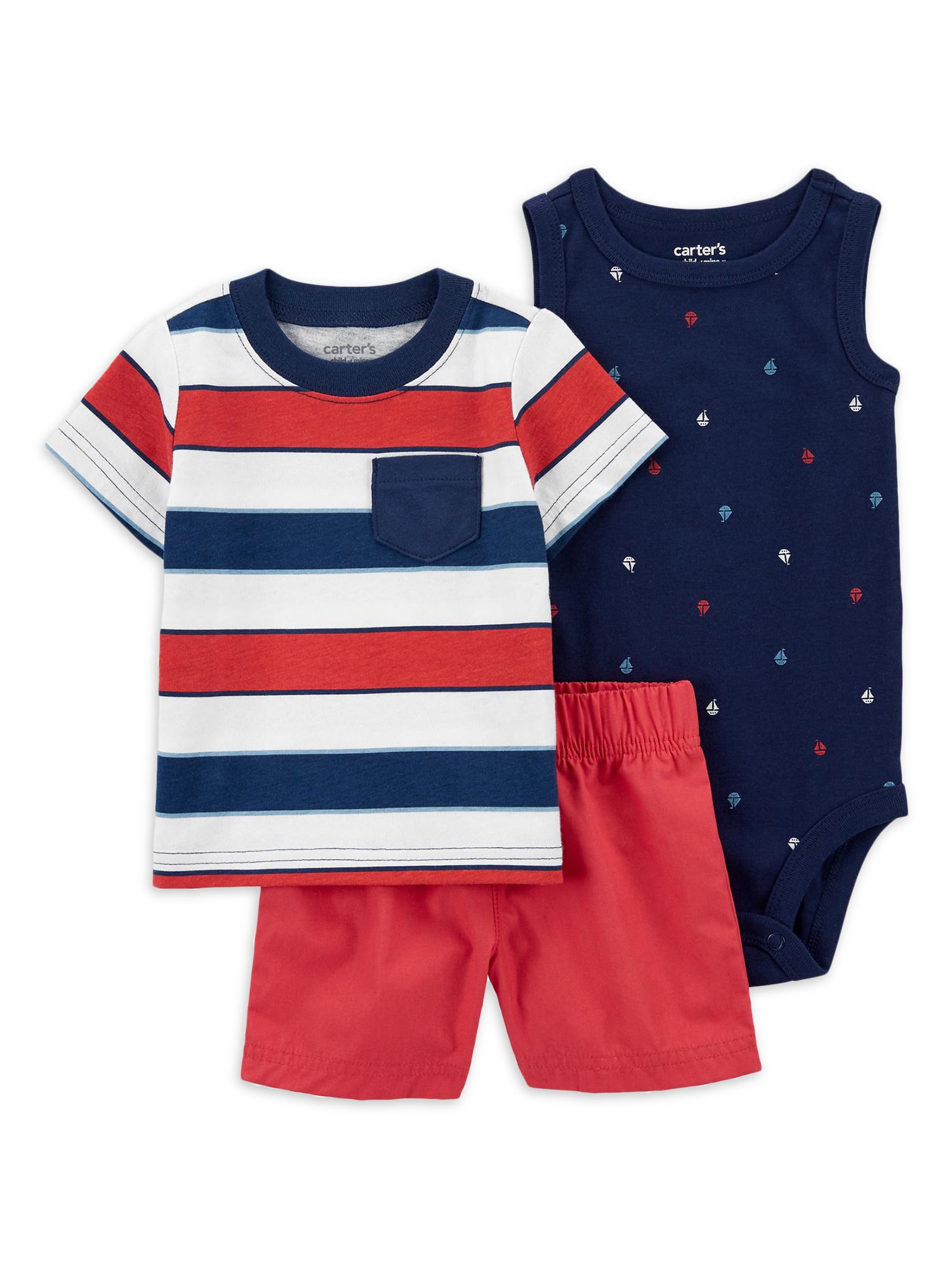 Carter s Child Of Mine Baby Boy Shorts Outfit Set 3 Piece Sizes 0 24M carter-s-child-of-mine-baby-boy-shorts-outfit-set-3-piece-sizes-0-24m