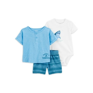 Carter's Child of Mine Baby Boy Shorts Outfit Set, 3-Piece, Sizes 0/3-24 Months
